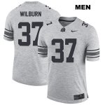 Men's NCAA Ohio State Buckeyes Trayvon Wilburn #37 College Stitched Authentic Nike Gray Football Jersey JO20T33IZ